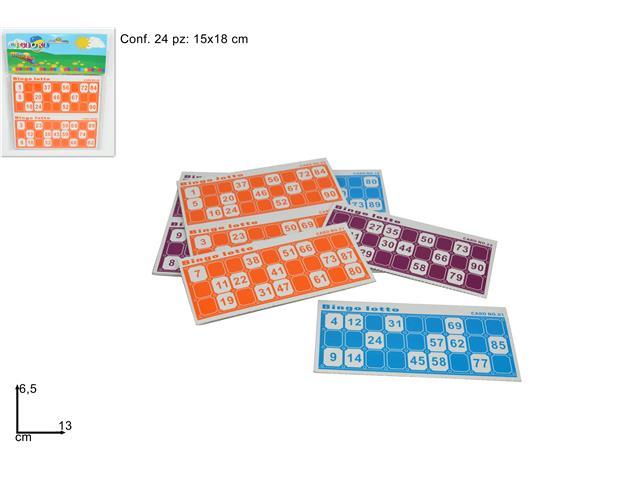 Confezione 24 Pz Cartelle Cartoncino Per Tombola Bingo Gioco Natale dfh