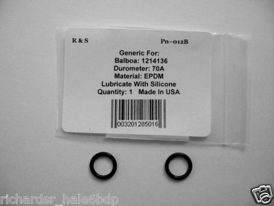 2 Pentair R172221 Rainbow RTL/RDC Vent Valve O-Rings, R&S 012B / Peroxide EPDM 