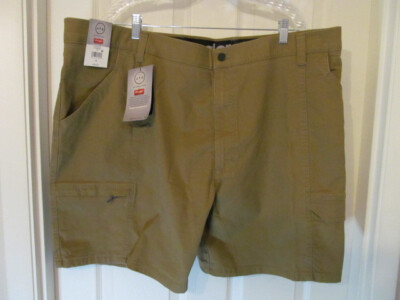 Wrangler Mens ATG Rugged Cargo Shorts All Terrain Gear, Brown, Size 46