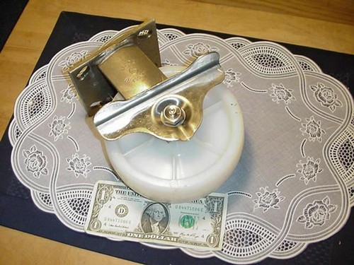 Stainless Steel Non-Swivel Caster White Nylon Wheel with Lock and Zert 6" X 2"