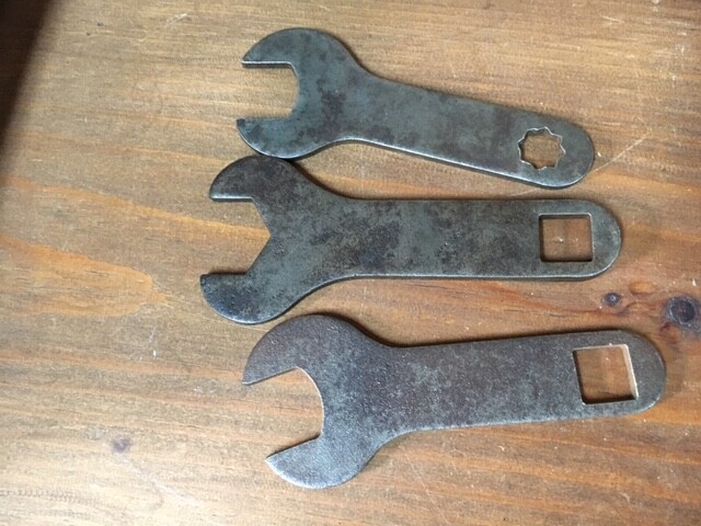 3 Different Vtg Briggs & Stratton Gas Engine Spark Plug Wrenches WM L WMI Tools