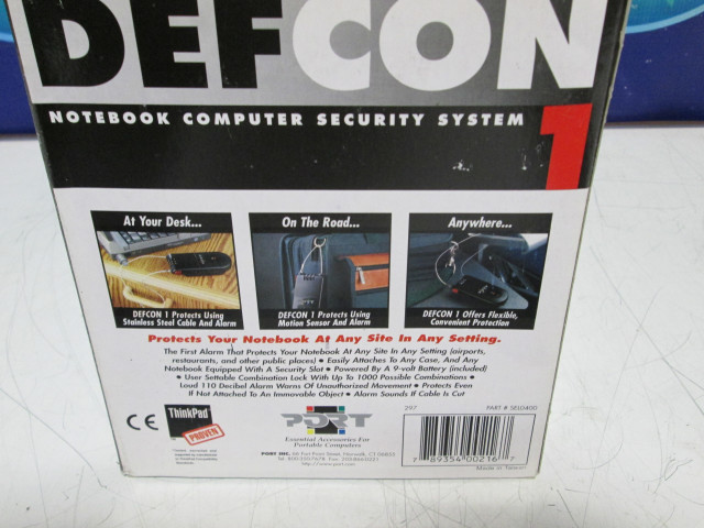 Port Defcon 1 SEL0400 Laptop Notebook Computer Security System New