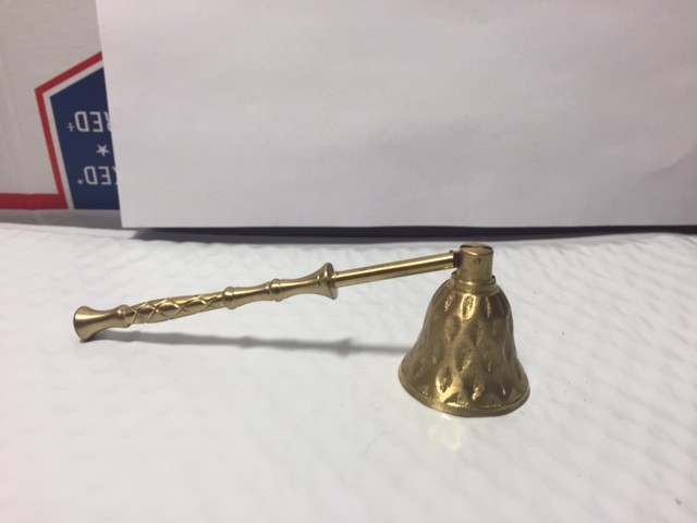 Candle snuffer etched brass