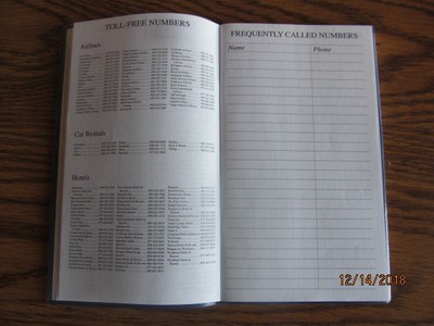 2019 Weekly Blue PLANNER Calendar Pocket Purse Organizer