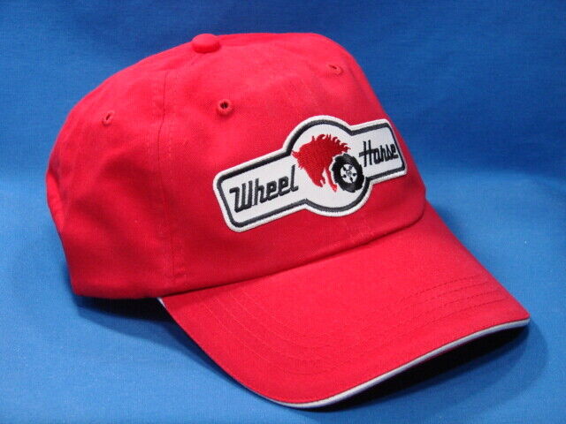 Wheel Horse Garden Tractor Hat - Red / White - Soft Unstructured Top - Low Crown