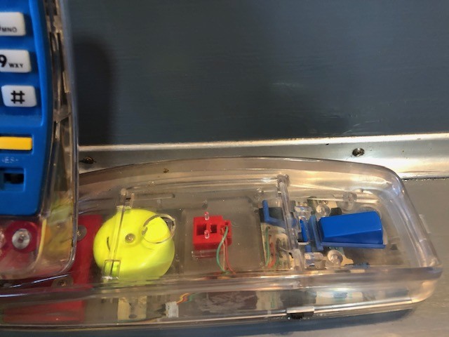 Vintage 1980's Alaron Transparent Clear Push Button Telephone wLighted Keypad