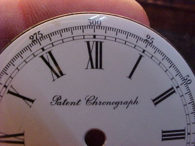 42.5mm Patent Chronograph snap on pocket watch dial