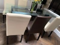  6 x Habitat Dining Chairs Faux Leather Finish