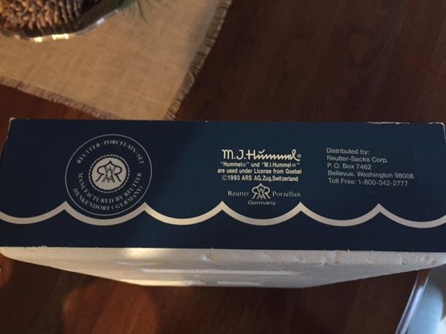 MJ Hummel Childs Porcelain Tea Set He Loves Me in Original Box  All Pieces