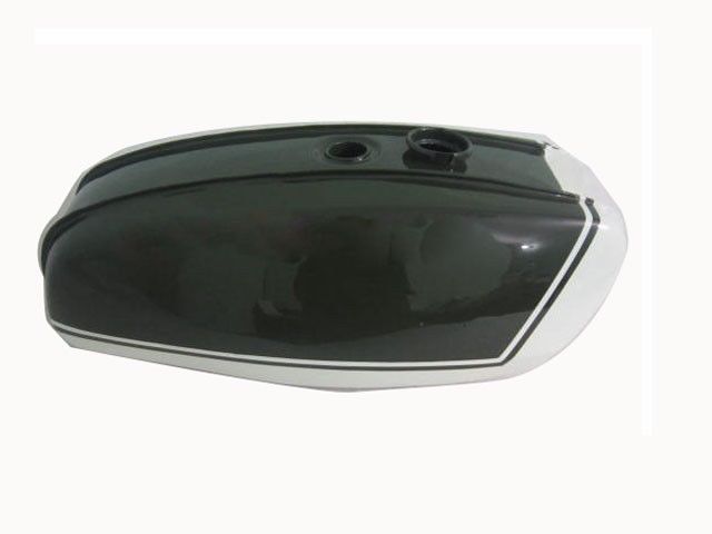 BSA A65 THUNDERBOLT LIGHTNING GREEN & WHITE PAINTED GAS PETROL TANK 1970'S 