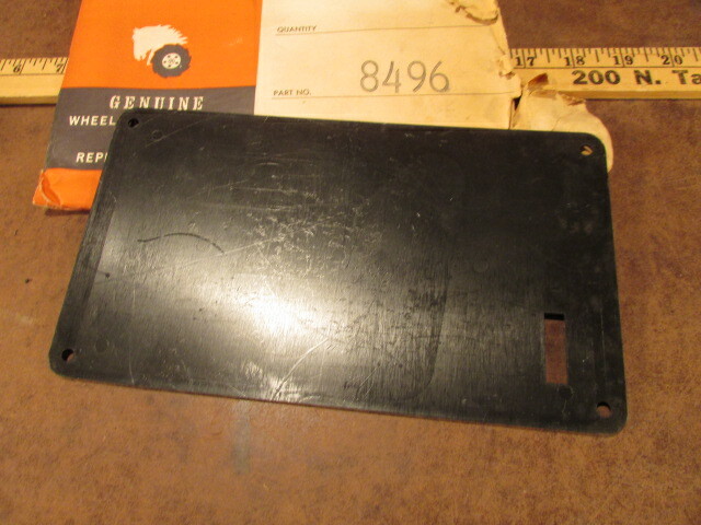 NOS Wheel Horse Toro Part 8496 instruction plate panel deck push mower lawn