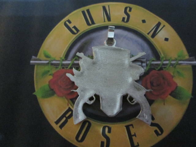 Pre-owned Artisan Guns'n Roses Logo Pendant Made Sterling Silver 925- Product