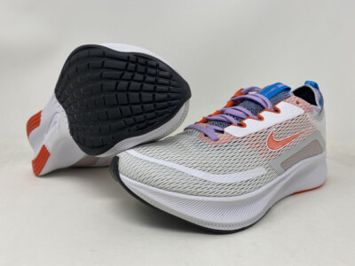 Женские кроссовки Nike Zoom Fly 4, белый/командный оранжево-сиреневый, 7,5 средний, США