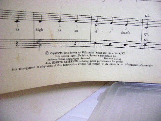 Music- Oklahoma Musical Production -Easy-to-Play Piano Arrangements-1943/1956