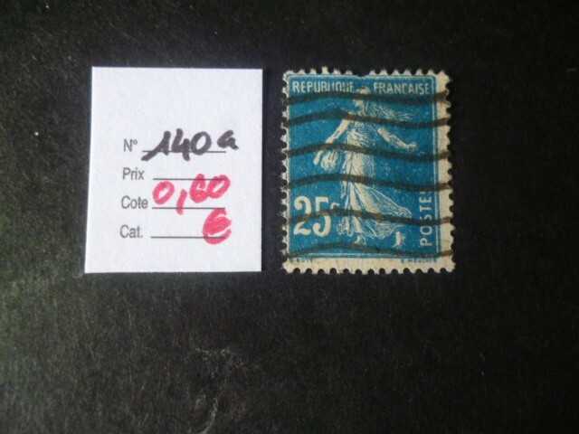 2858  Tp France Oblit.   NÂ° 140 A Annee 1907