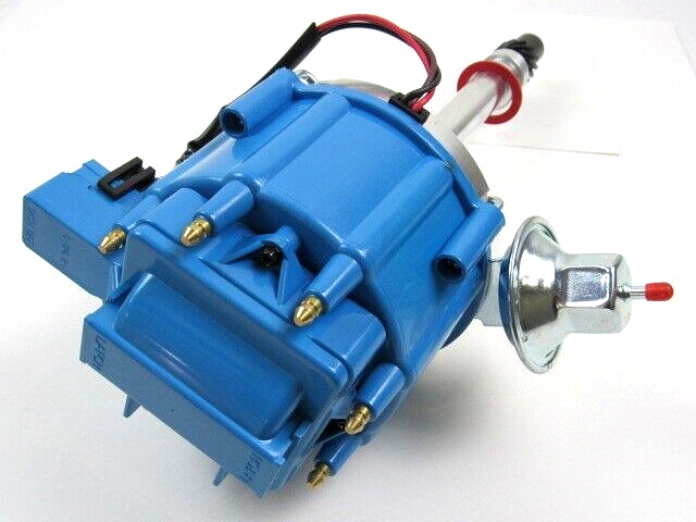 Chevy SBC 283-350 BBC 454 HEI Distributor Drive 65K Coil Blue Cap D33100BU