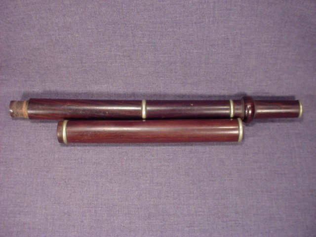 RARE ANTIQUE 1840S C.G. CHRISTMAN ROSEWOOD 1 KEY FLUTE
