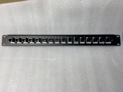 16 port CAT6 RJ45 In Line Keystone Coupler Patch Panel 19''