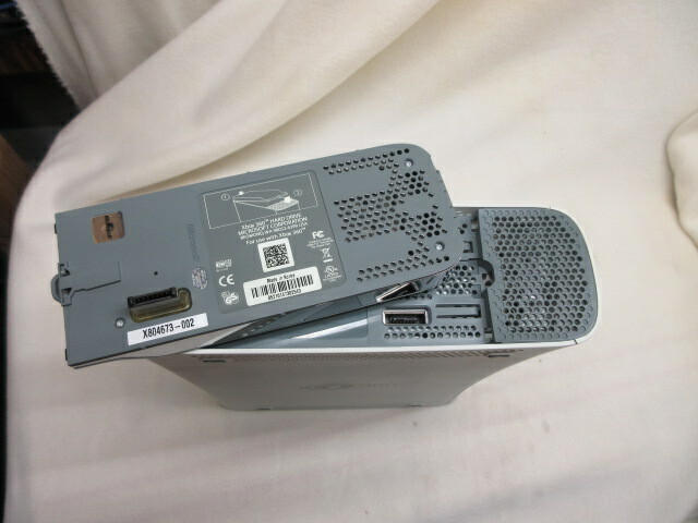 White Xbox 360 with External Hard Drive