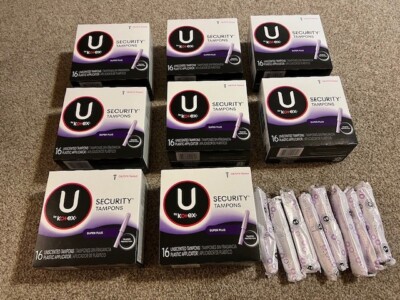 U by Kotex Security Tampons Super Plus- 16 ct. x 8 plus free 8 ct. (total 136)
