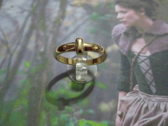 Pre-owned Outlander Ring Of Claire Made Yellow Gold 18 K.artisan Product