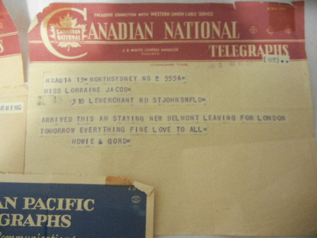 TELEGRAM TELEGRAPH CANADIAN NATION & CANADIAN PACIFIC WESTERN UNION ADVERTISING