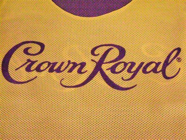 Crown Royal Purple & Yellow Basketball Jersey Men's X-Large Reversible NOS