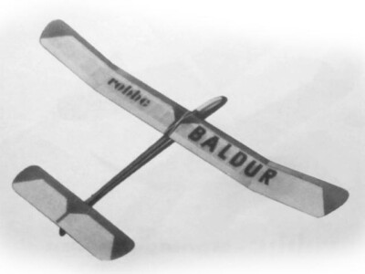 Baldur F/F Glider 41'' Wingspan RC Model Airplane Printed Plans & Templates