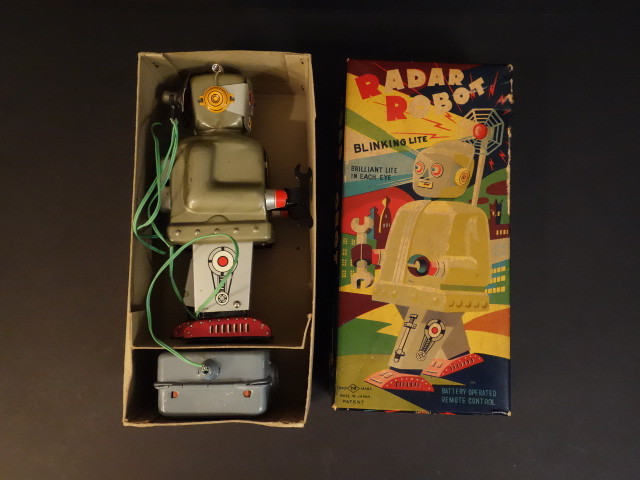 ALL ORIGINAL NOMURA T.N RADAR ROBOT BATT OPERATED + ORIGINAL BOX 1956 JAPAN