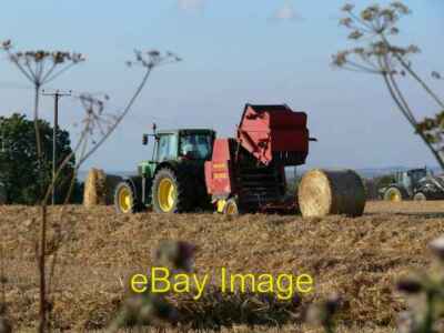 Photo 6x4 Making hay bales Cold Newton  c2007