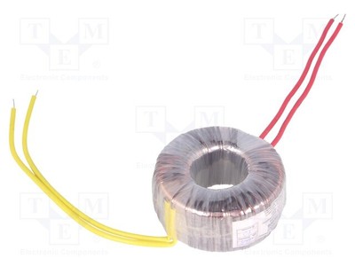 Transformer: Toroidal 35VA 0.6kg 17V 2.05A 230VAC Ø: 75mm TST 35/006 Ring Core