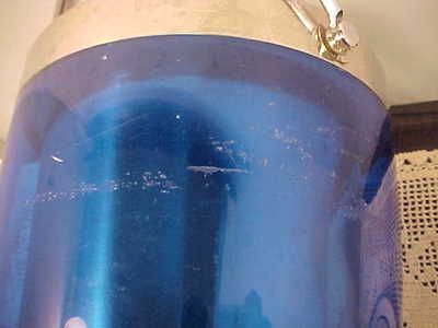 Blue Ice Bucket By Casa Moda Stainless Steel Over Blue Has Scratches On Blue