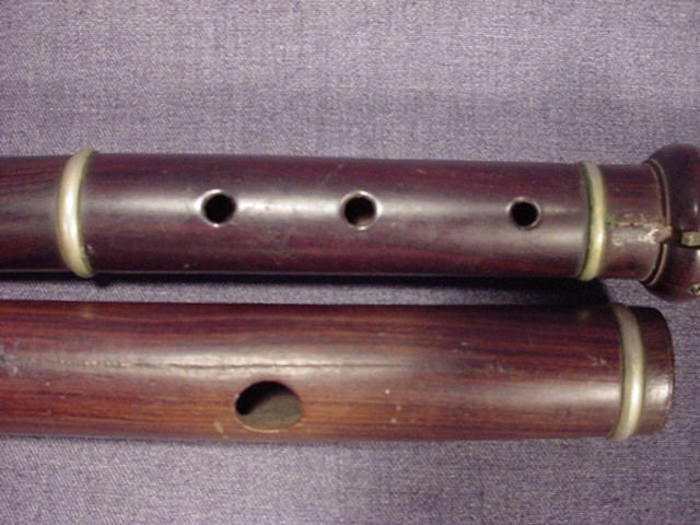 RARE ANTIQUE 1840S C.G. CHRISTMAN ROSEWOOD 1 KEY FLUTE