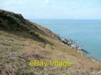 Photo 6x4 Cliffs at Shag Point Lee The fence in the middle distance marks c2010