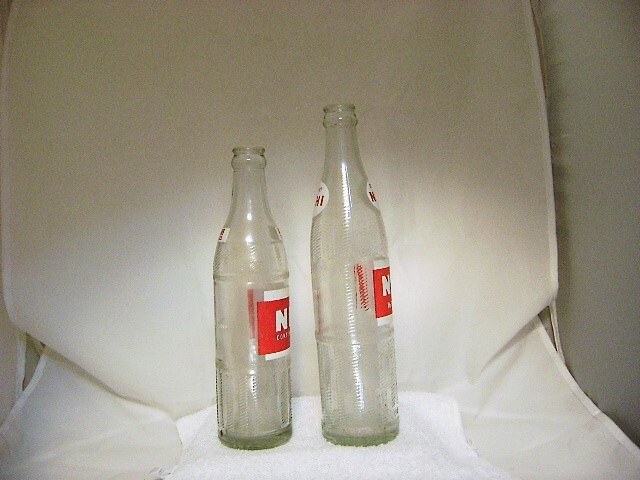 Vintage NEHI Soda Bottles, 16FL. OZ. & 12FL. OZ. With Painted Labels