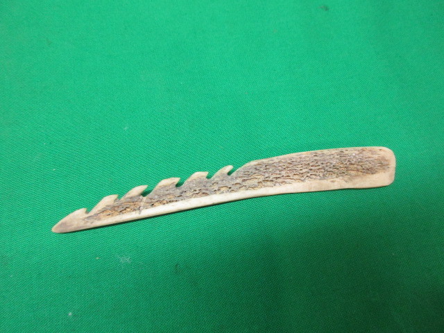 Authentic Native American Bone Fish Spear Tip Alaska 4 3/4