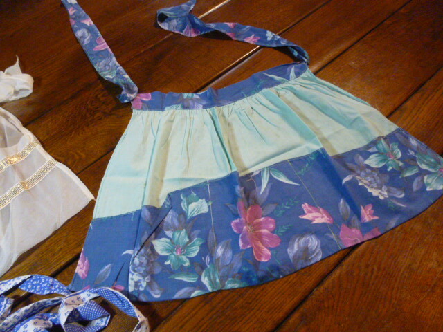 Lot of Vintage Half Aprons Cotton Sheer Nylon