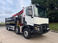 2018 18 Renault C430 E6 8x4 Thompson steel tipper Epsilon M125L crane & grab