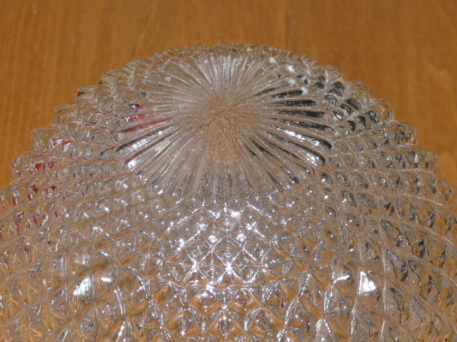 Vintage Pineapple Look / Style Clear Glass Light Lamp Shade