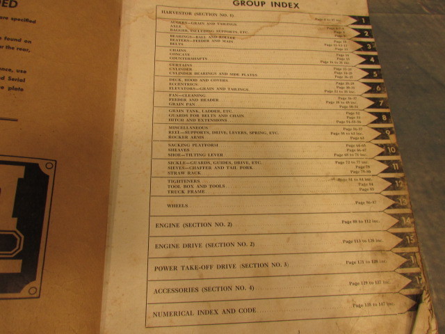 Vintage Minneapolis Moline Harvestor 69 tractor manual good shape