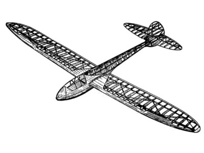 AS 25 F/F Glider 74'' Wingspan RC Model Airplane Printed Plans & Templates