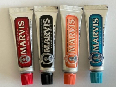 Marvis Toothpaste 4PK Cinnamon, Amarelli, Ginger, Aquatic Mint Sealed Free ship