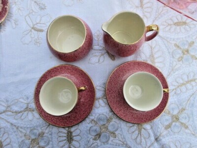 #10 wow set 6 pieces  beautiful  Royal Winton Grimwades moltted pink England