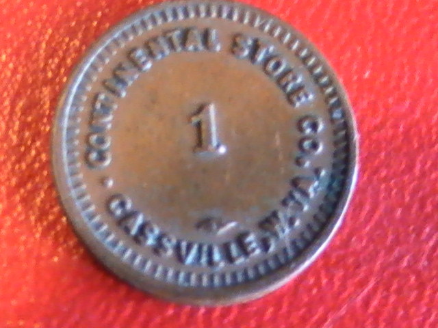 TOKEN Company Store Script CONTINENTAL CASSVILLE W VA  MASTER METAL SCIRPT