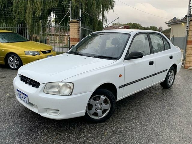 2001 Hyundai Accent LC GL White 4 Speed Automatic Hatchback | Cars