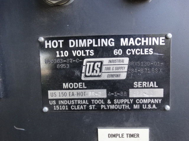 CONTROLLER FOR HOT DIMPLING MACHINE US INDUSTRIAL TOOL US150 EA-HOTBR-2