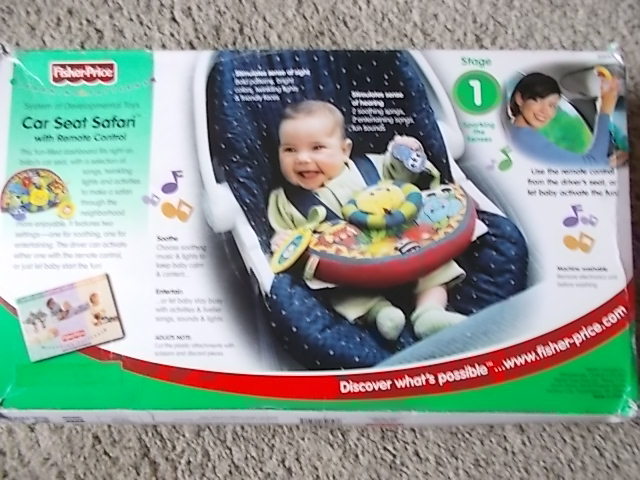 FISHER PRICE Learning Patterns Car Seat Safari WITH/Remote Control, B0640 birth+