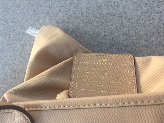 preowned Coach beige cross grain leather tote in Coach  purses and handbags