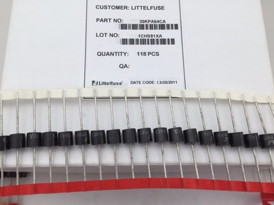 30KPA64CA Littelfuse, 30kW 64 VWM 104 VC 291.3 Amp, TVS Diode, Bidirectional