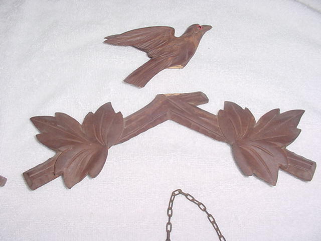 Black Forest Cuckoo clock Germany Hubert Herr Triberg Antique Vintage old